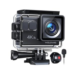 دوربین فیلم‌برداری ورزشی WOLFANG مدل GA100 کیفیت 4K و لرزشگیر EIS